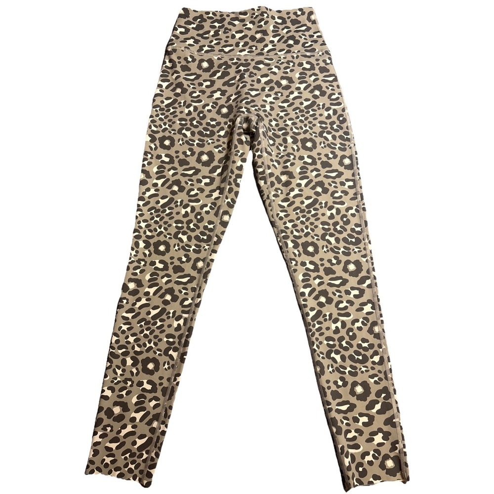 OFFLINE by Aerie Goals Leggings Women Gray Leopard Print Excellent High Rise Med